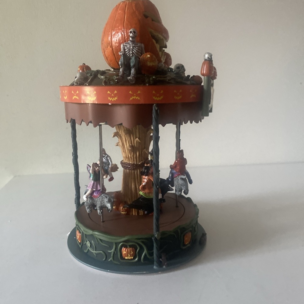 Lemax Spooky Town EERIE GO ROUND Ride Carnival Halloween Animated Lights - Picture 12 of 16